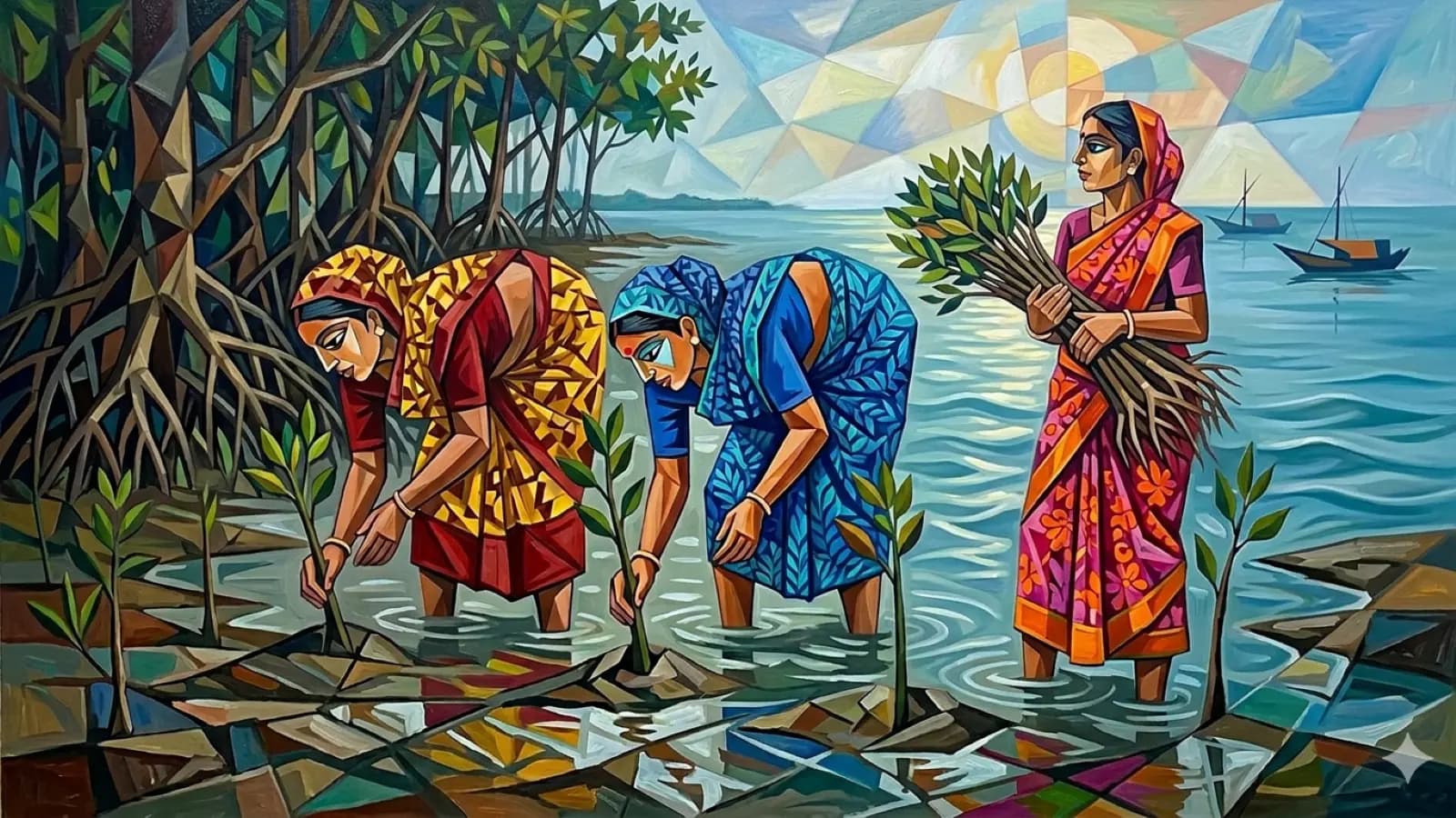 Planting Mangroves in Coastal Regions